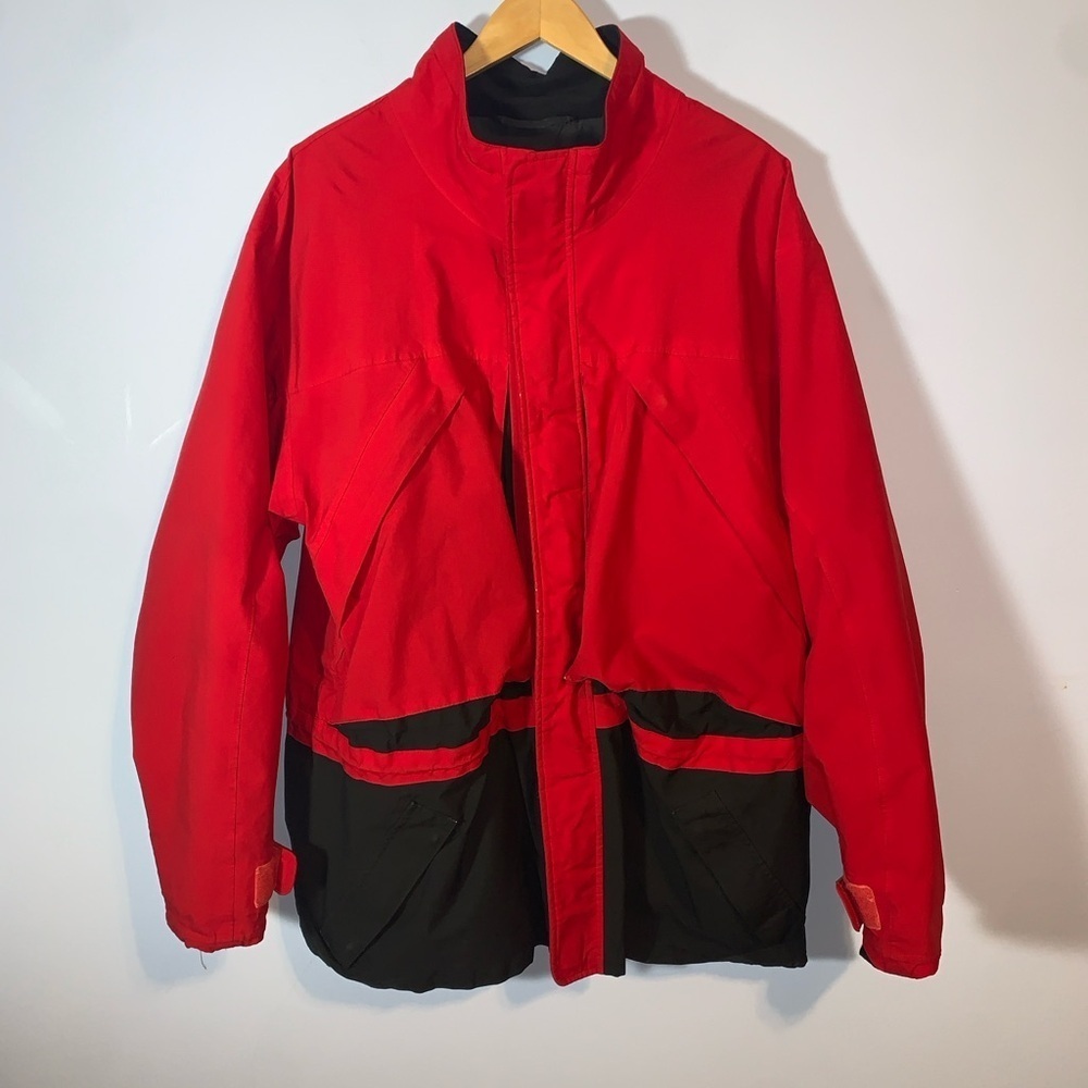 J crew ores man vintage GORE-TEX Red and Black Performance Jacket size XL